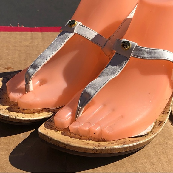Ralph Lauren Kya Women’s White Thong Ankle Wrap Buckled Sandals Size 7B - Picture 3 of 13